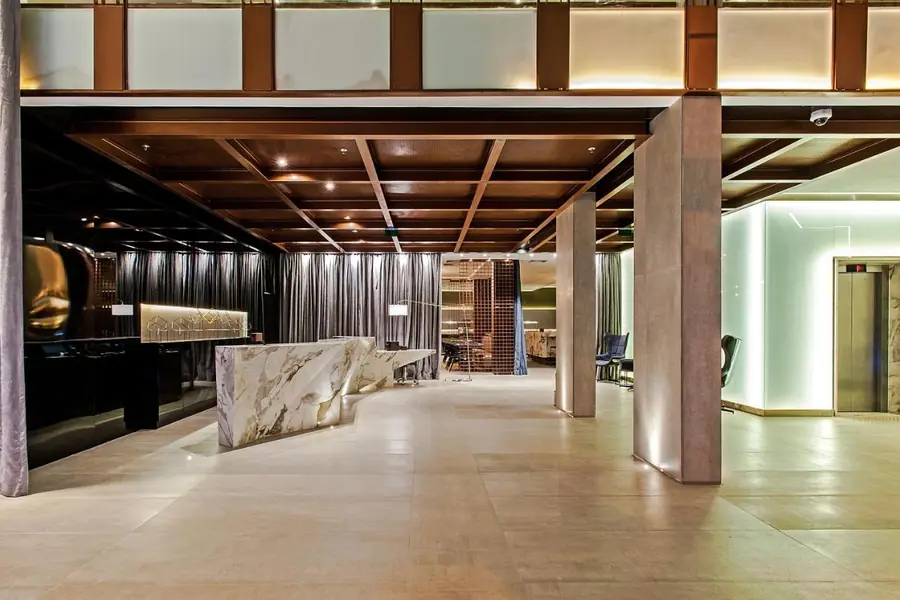 Die Rezeption des Hotel Atlântico Prime im Zentrum von Rio de Janeiro